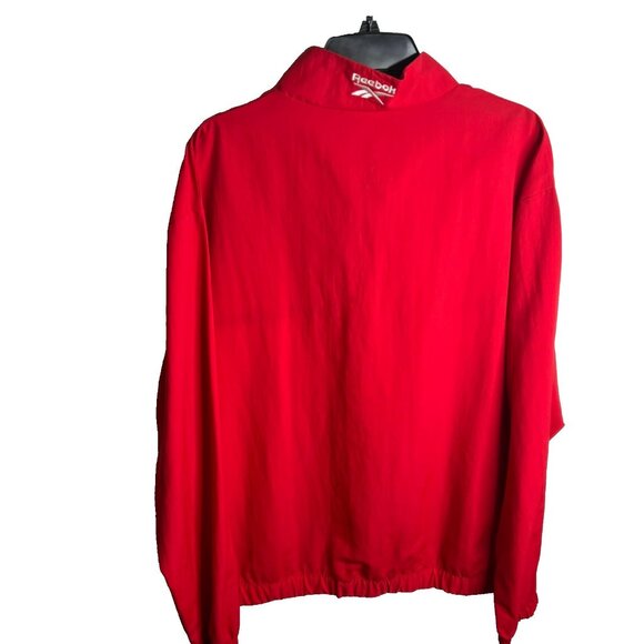 Reebok Men's Retro Colorblocked Quarter-Zip Popover - Red/navy/white Size XL - Picture 8 of 8